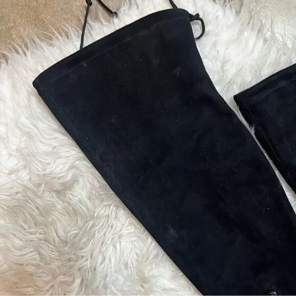 Gianni Bini Stretch Knee High Black fall & winter suede style Boots 6.5 - Picture 8 of 16